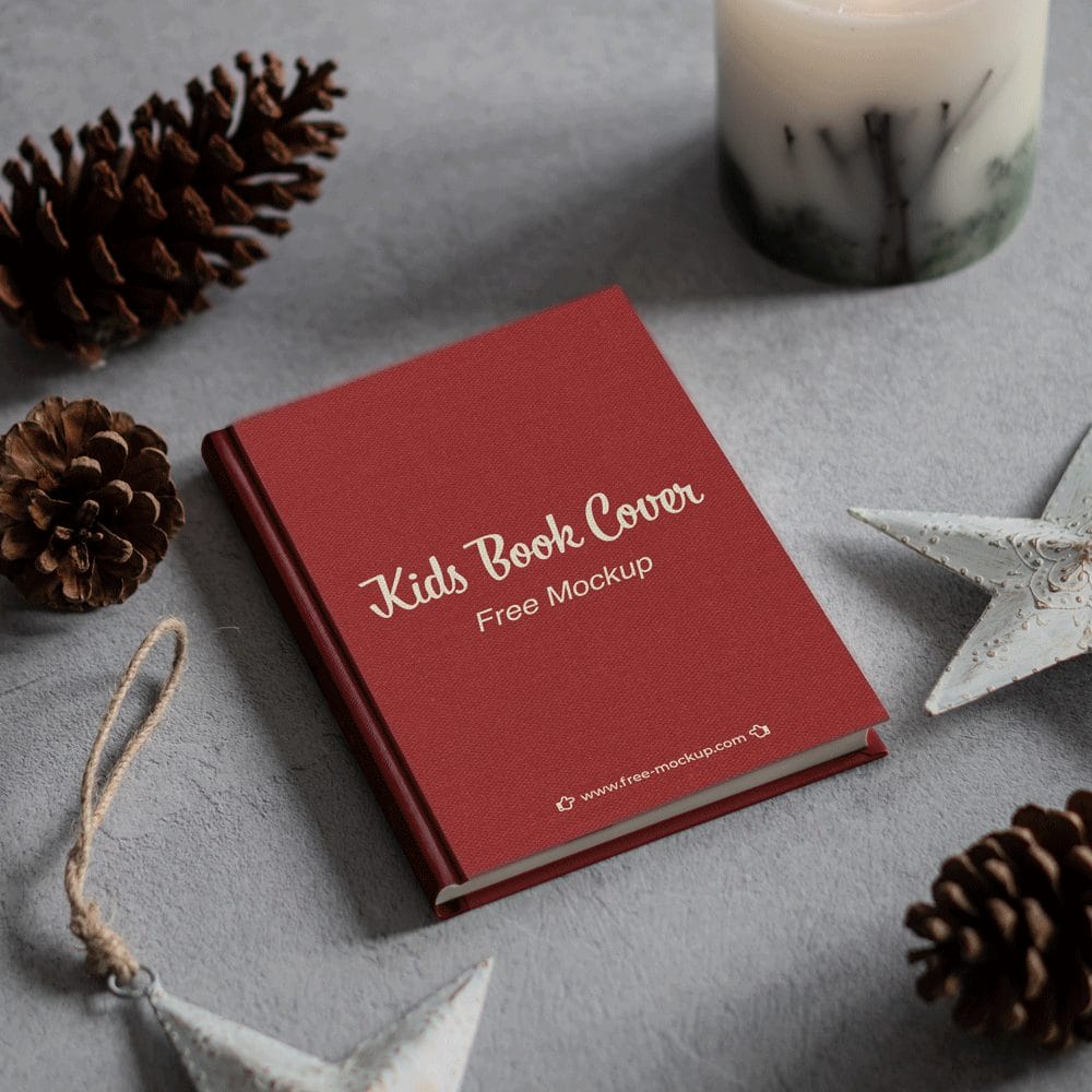 Free Kids Book Cover Mockup PSD