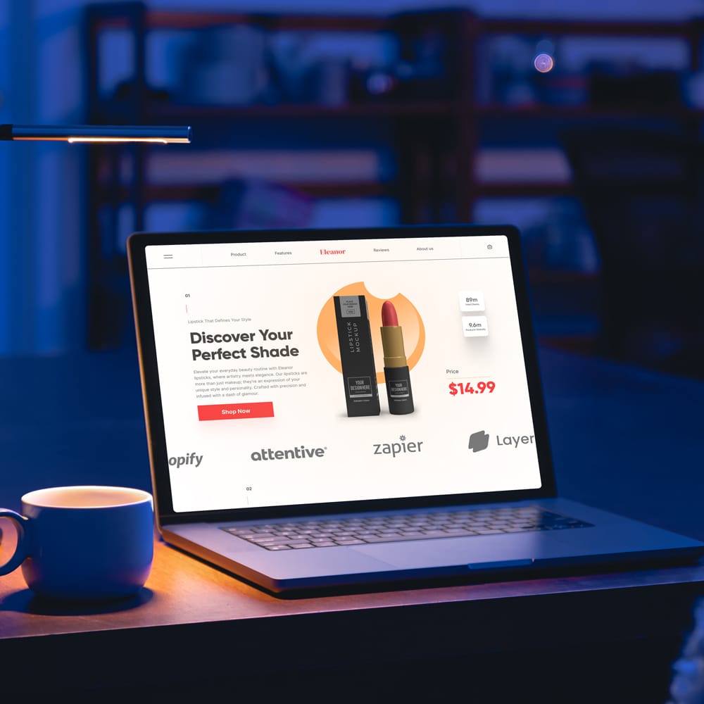 Free Laptop Mockup Design PSD