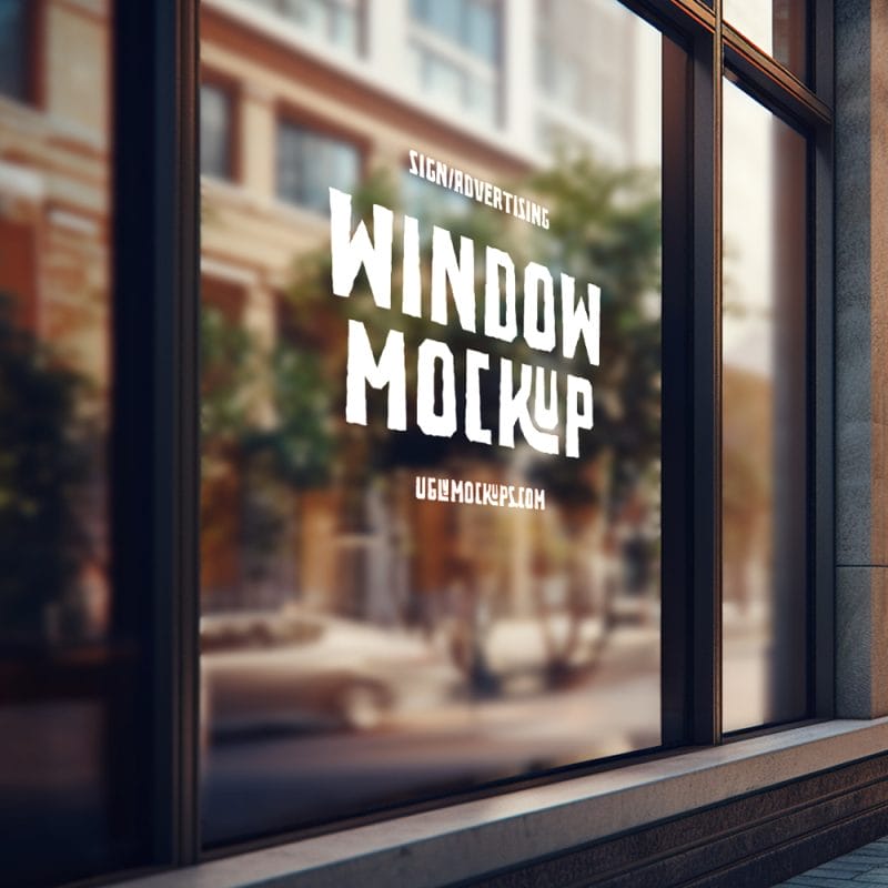 Free Logo Window Mockup PSD