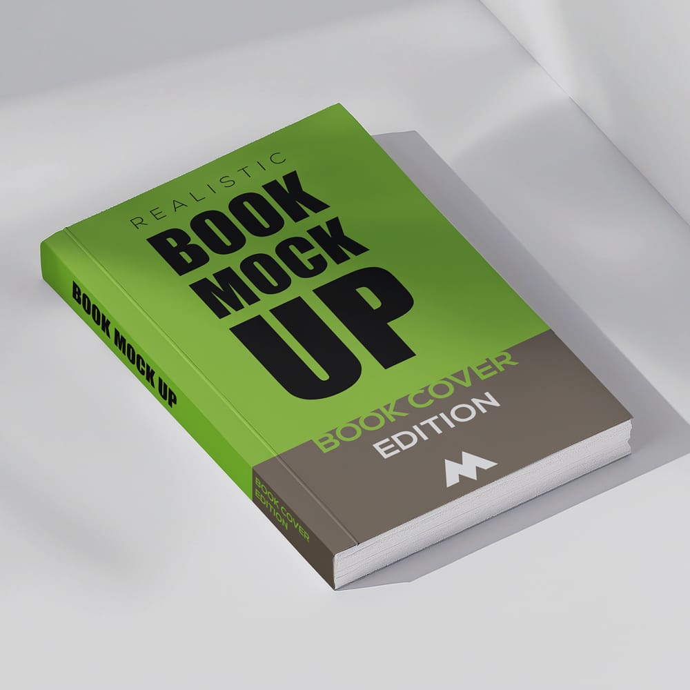 Free Minimal Book Cover Mockup PSD