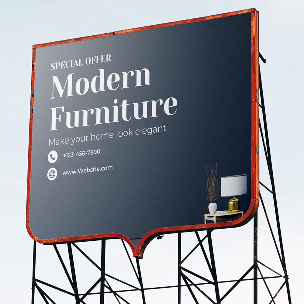 Free Modern Billboard Mockup PSD