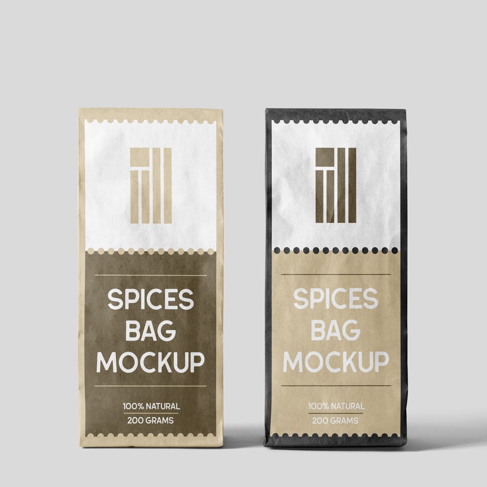 Free Oblong Eco Paper Bag Mockups PSD