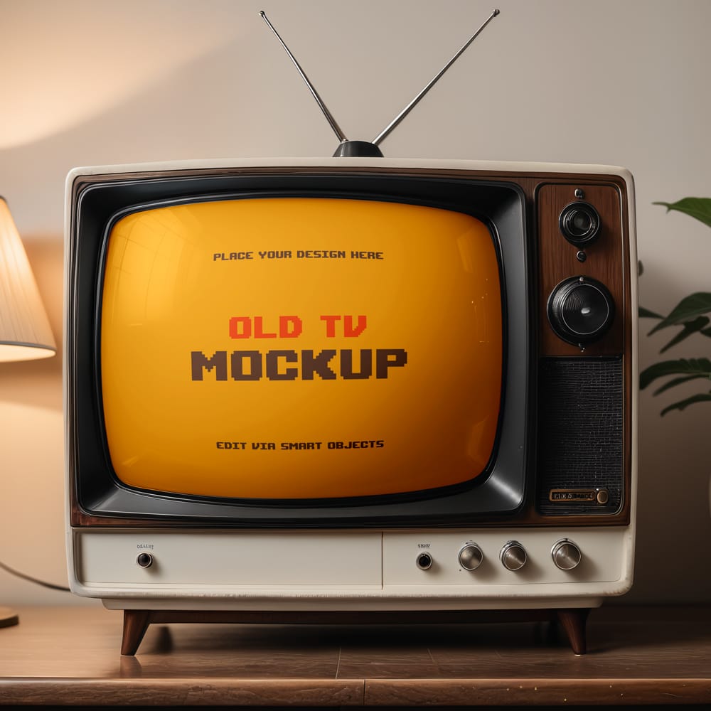 Free Old TV Mockup Template PSD