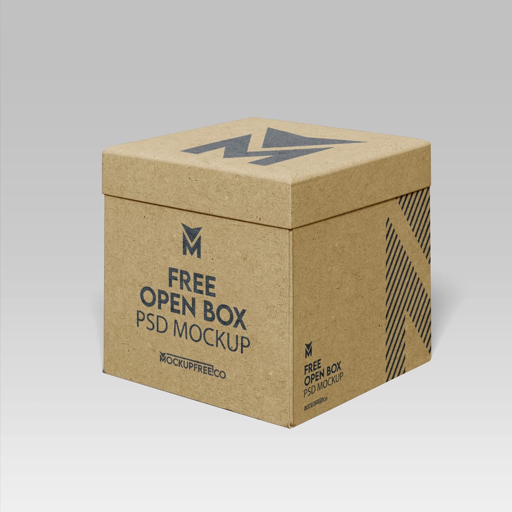 Free Open Box Mockup Design PSD