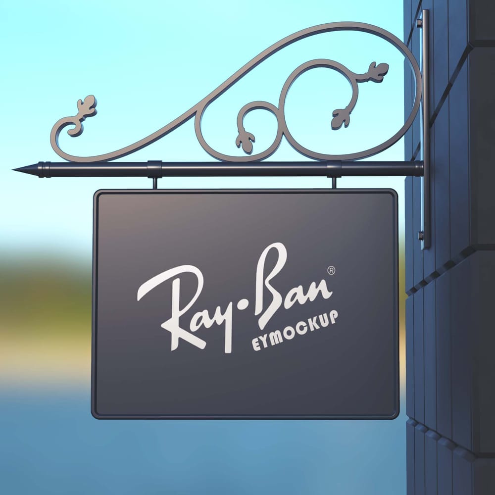 Free Ornament Sign Logo Mockup PSD