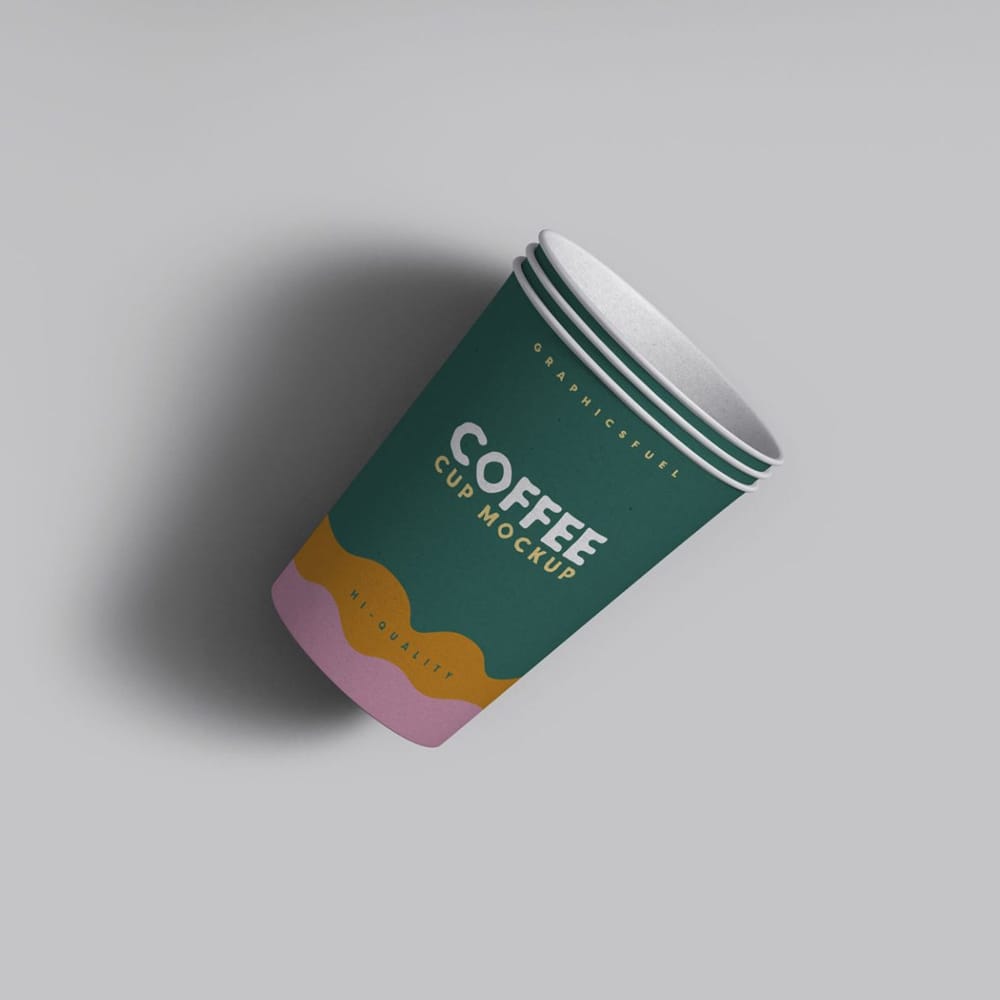 Free Paper Disposable Coffee Cup Mockup PSD