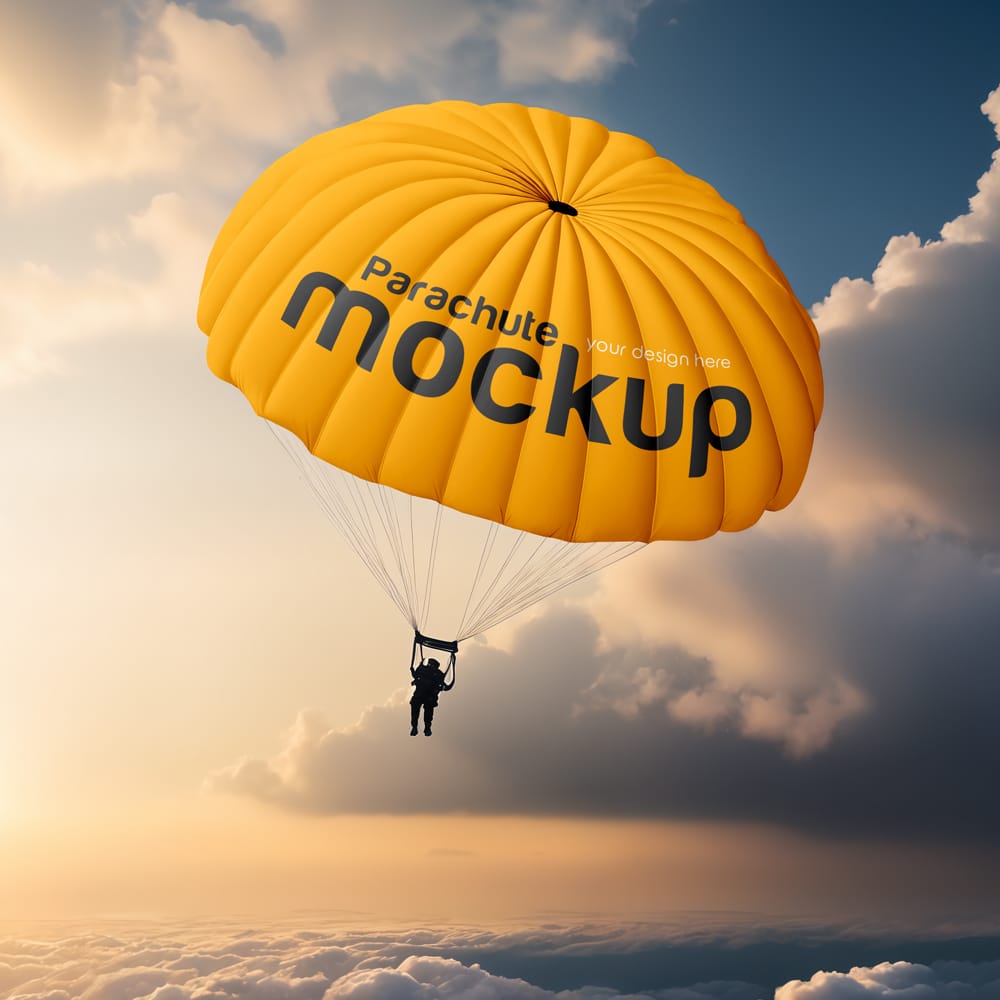 Free Parachute Mockup PSD