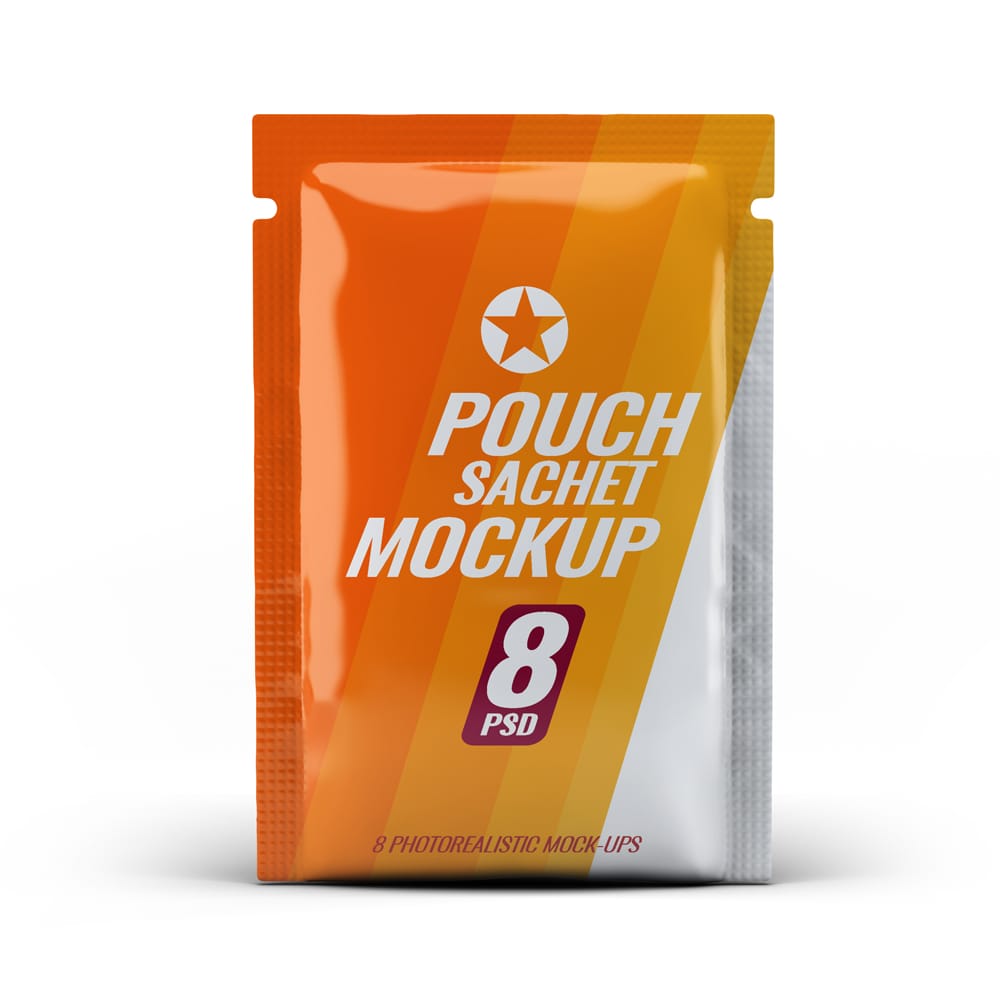 Free Pouch Packaging Mockup Template PSD