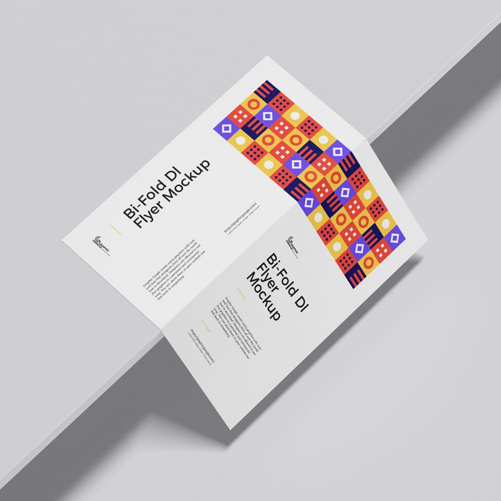 Free Premium Bi-Fold Dl Flyer Mockup PSD