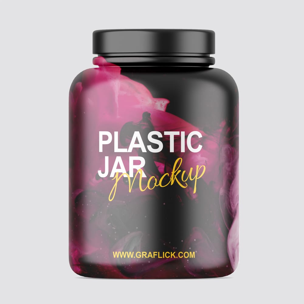 Free Protein Jar Mockup PSD