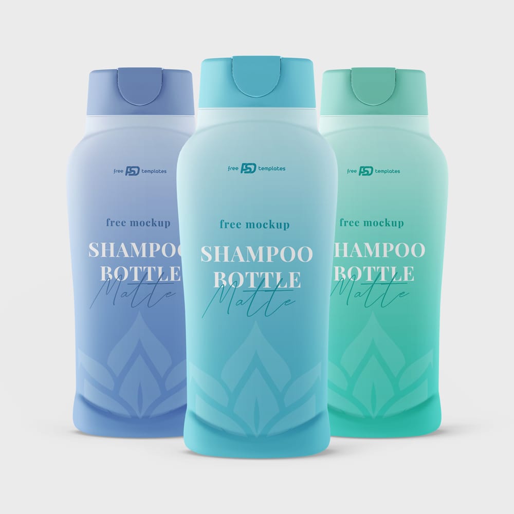  Free Shampoo Bottle Mockup Set PSD