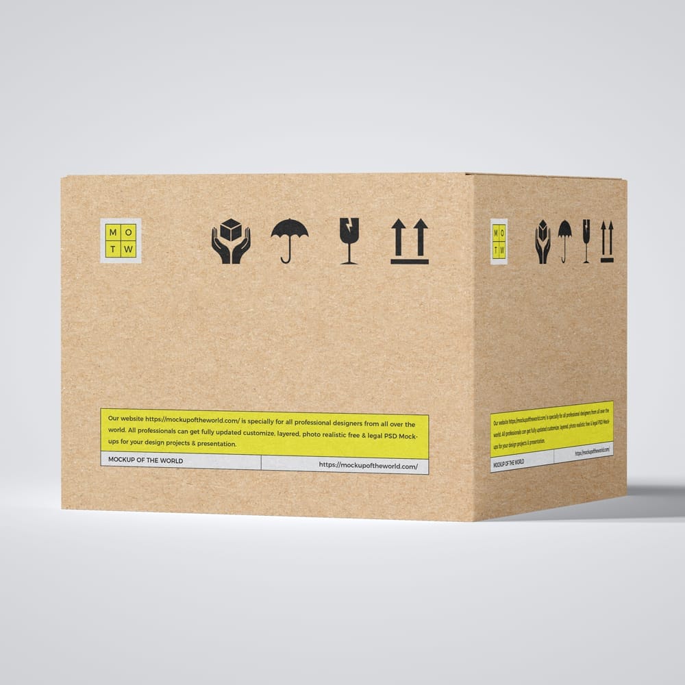 Free Shipping Box Mockup PSD