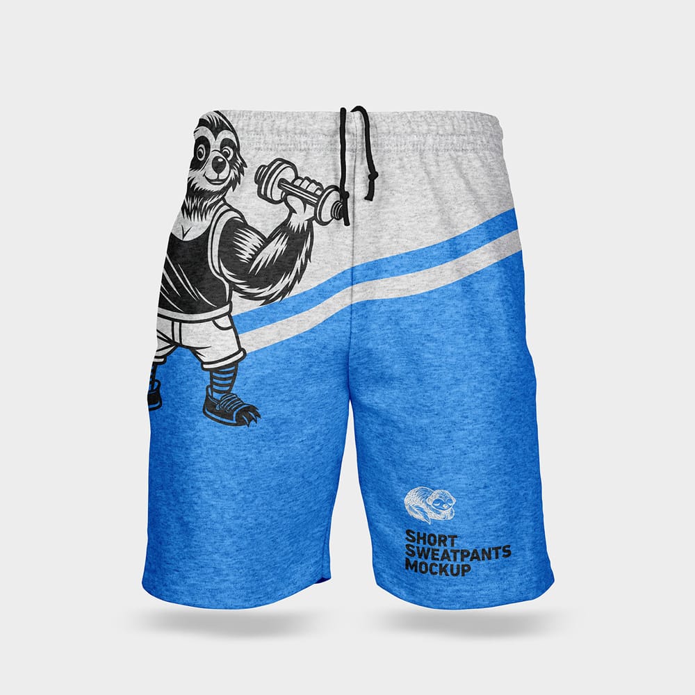 Free Short Sweatpants Mockup PSD