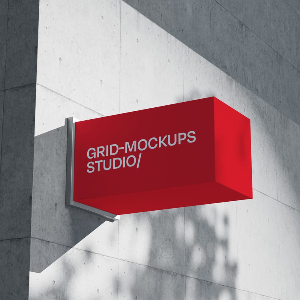 Free Signage Mockup Template PSD