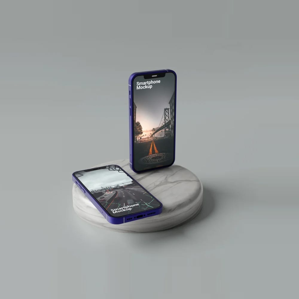 Free Vertical and Horizontal Phone Mockup PSD