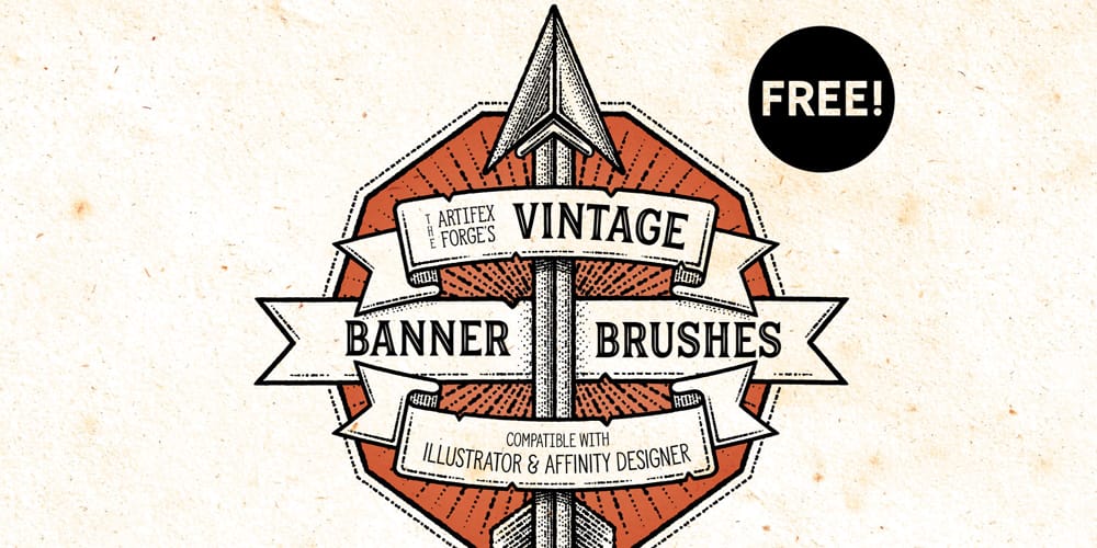 Vintage Banner Brushes for Affinity Designer