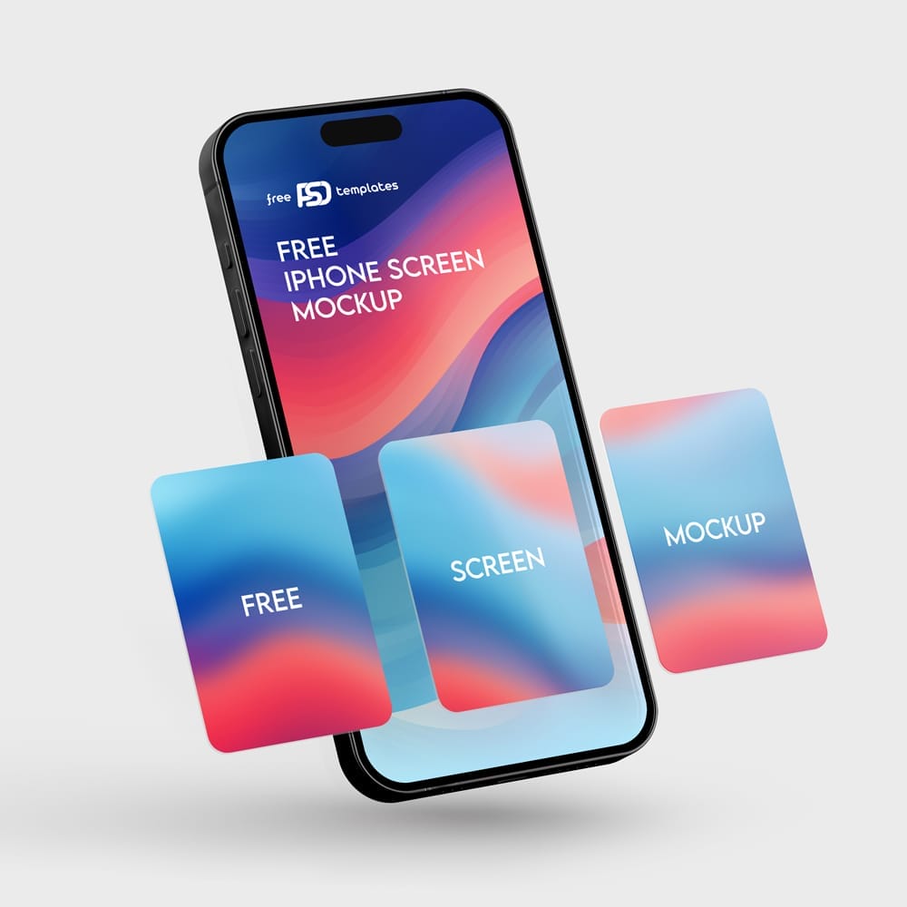 Free iPhone Screen Mockup Template PSD
