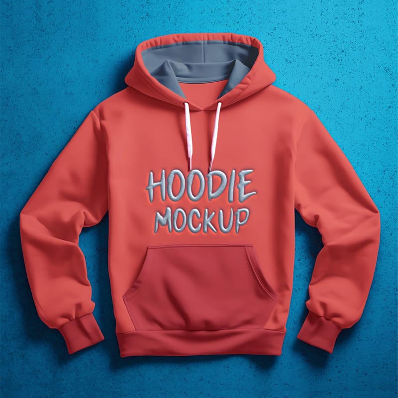 Front Hoodie Mockup PSD