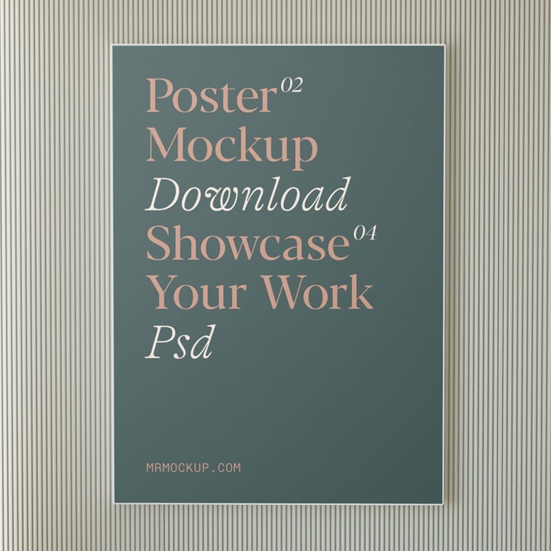 Front Interior Poster Mockup PSD