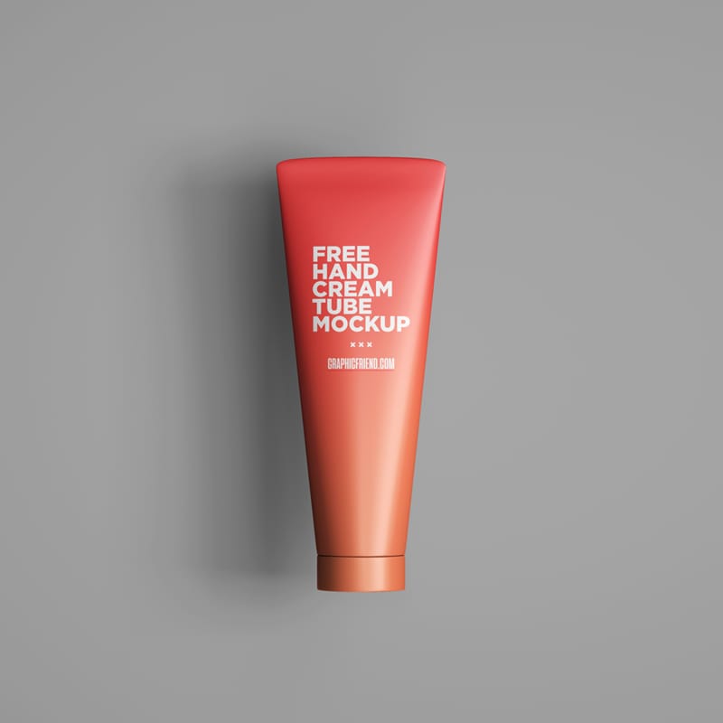 Hand Cream Tube Mockup PSD