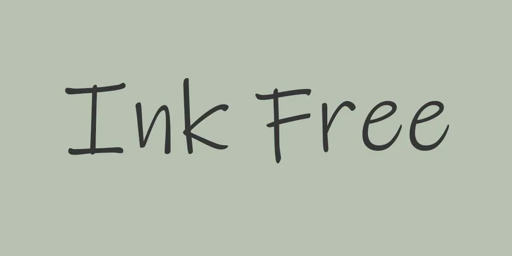 Ink Free Handwritten Font