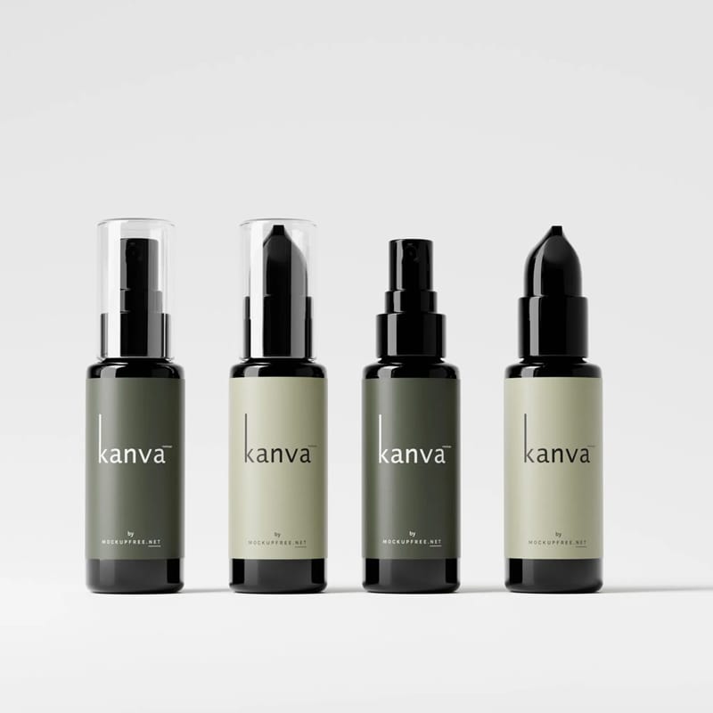 Kanva Cosmetic Bottle Mockup Set PSD