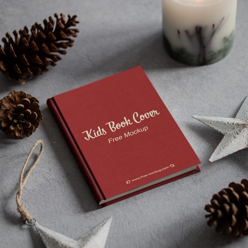 Kids Book Cover Mockup PSD