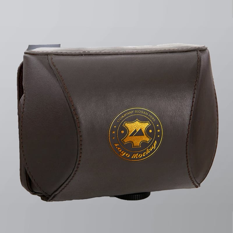 Leather Case Logo Mockup PSD