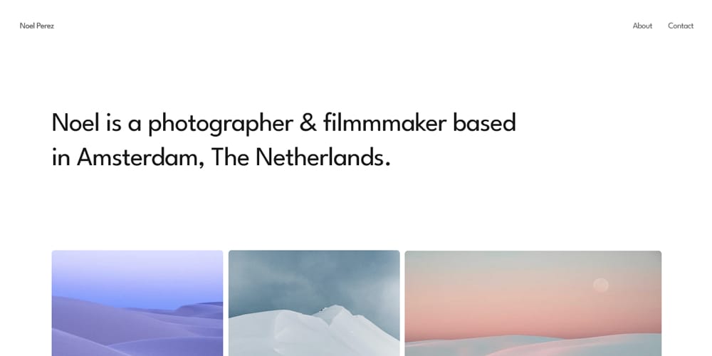 Minimal Photography Website Template