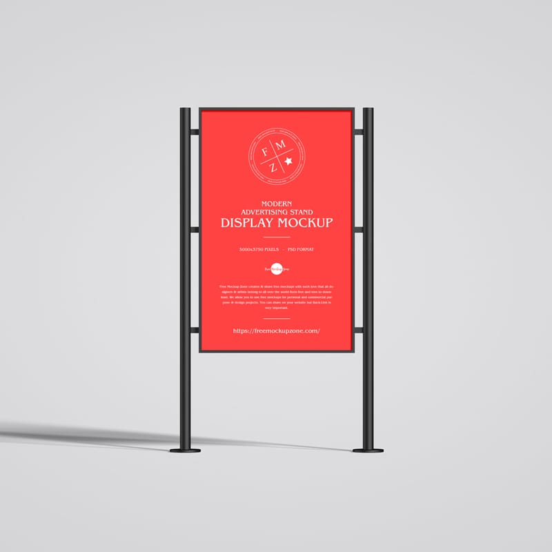 Modern Advertising Stand Display Mockup PSD