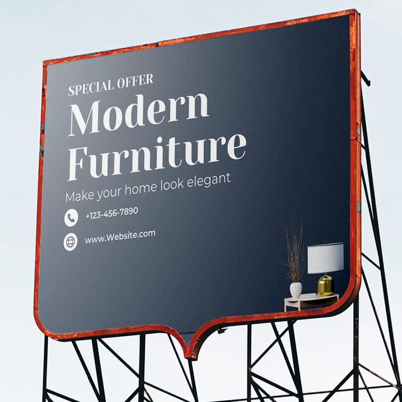 Modern Billboard Mockup PSD