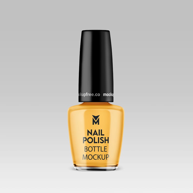 Nail Polish Bottle Mockup Template PSD