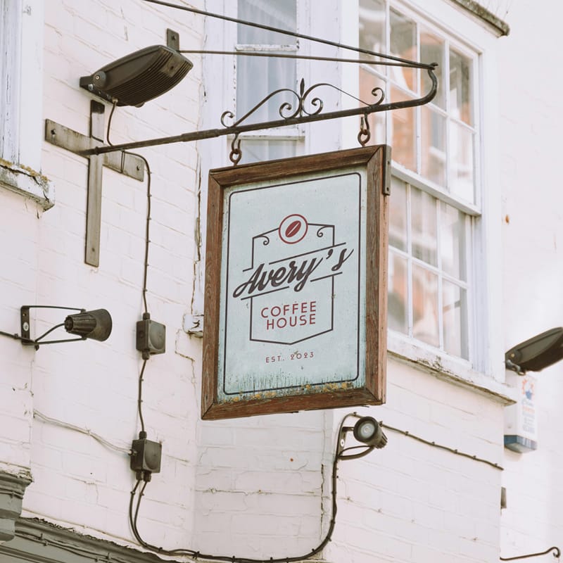 Old Signboard Mockup PSD