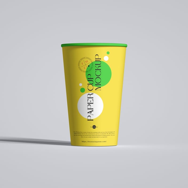 Paper Cup Mockup Design PSD