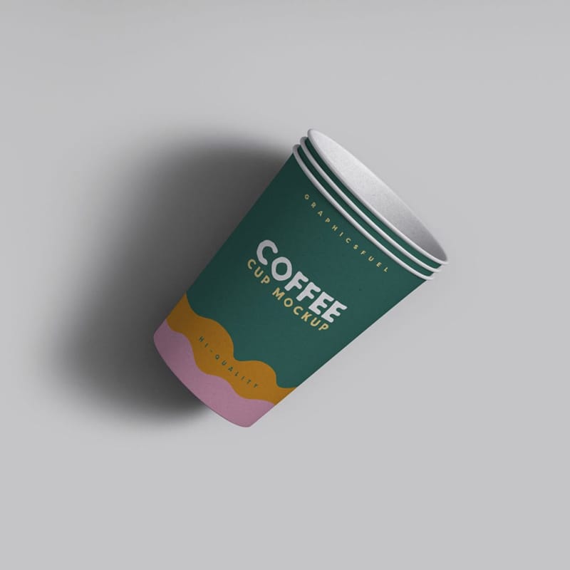 Paper Disposable Coffee Cup Mockup PSD