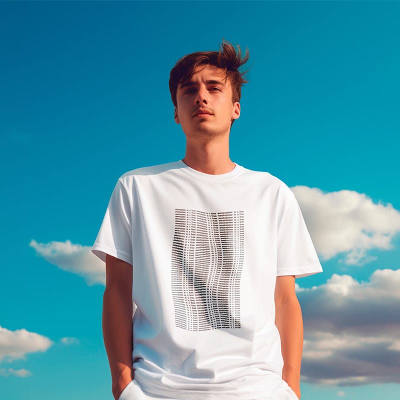 Realistic White T-Shirt Mockup PSD