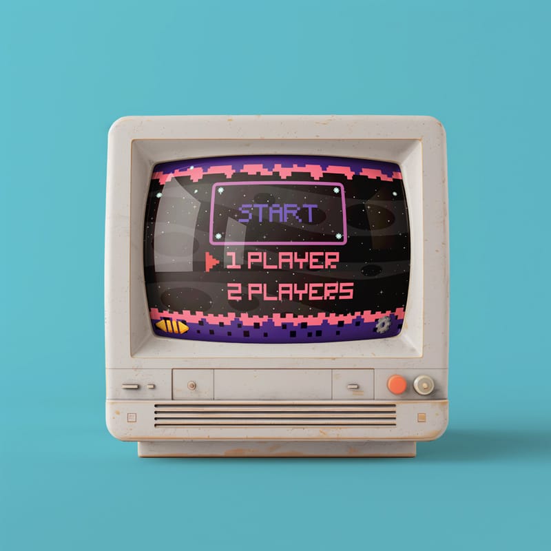 Retro Monitor Mockup PSD