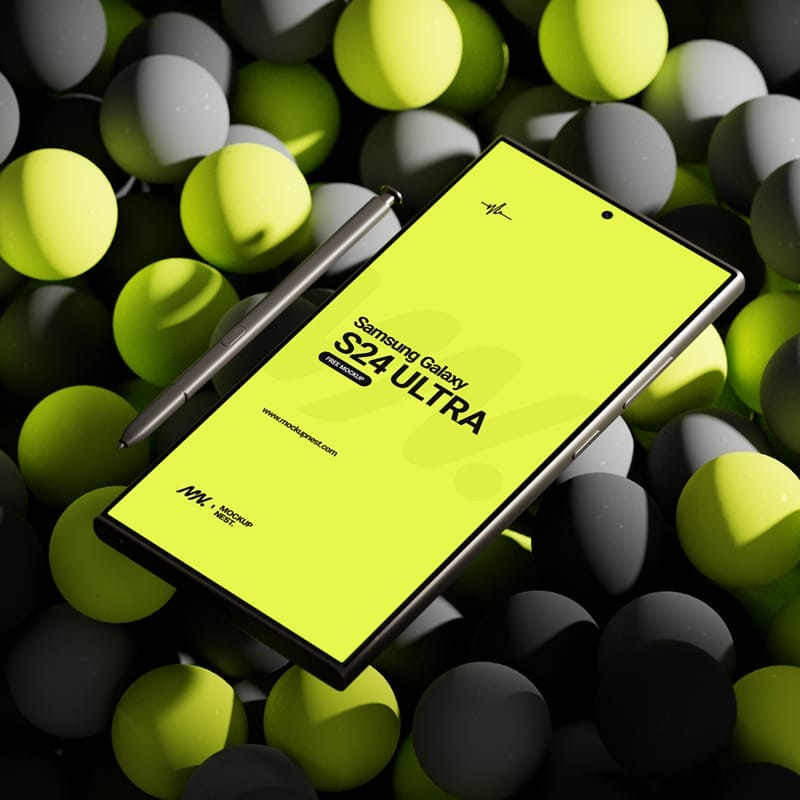 Samsung Galaxy S24 Ultra Mockup Design PSD