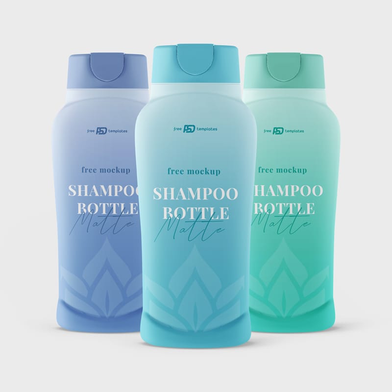 Shampoo Bottle Mockup Set PSD