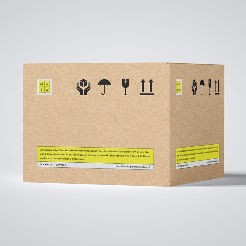 Shipping Box Mockup PSD