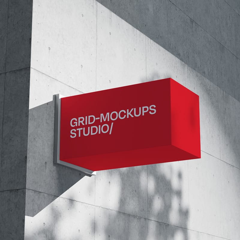 Signage Mockup Template PSD