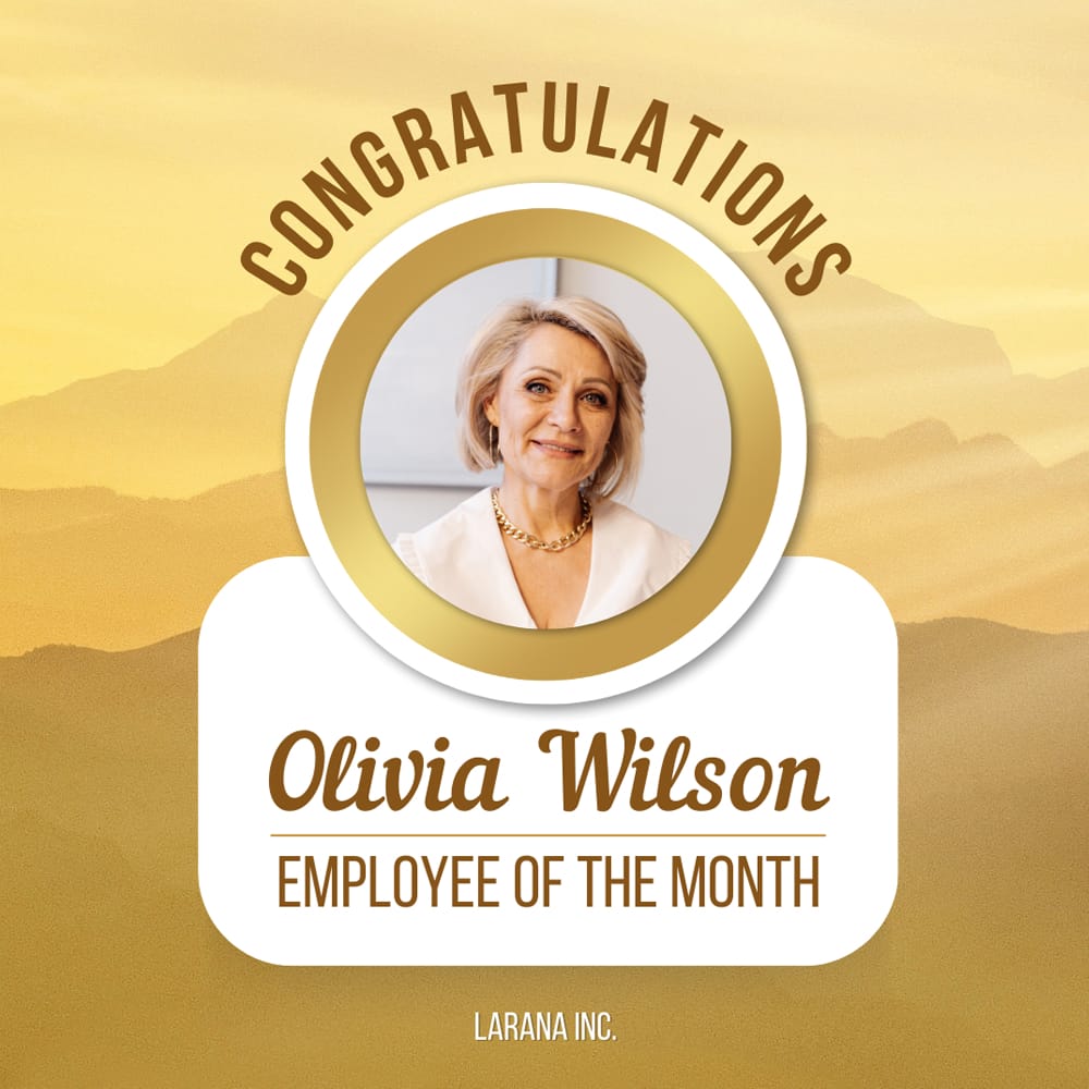 Simple Employee of The Month Instagram Post Template