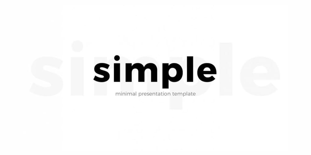 Simple Minimal PowerPoint Template