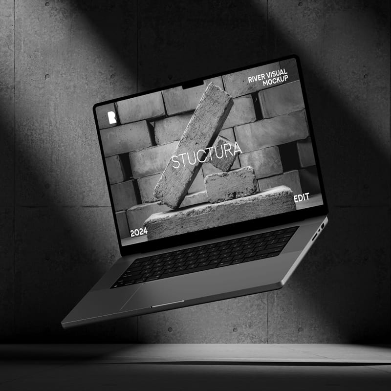 Stuctura Macbook Pro 16 Mockup PSD