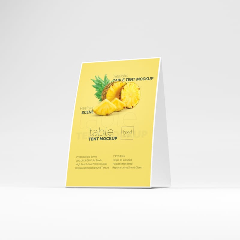 Table Tent Mockup Design PSD