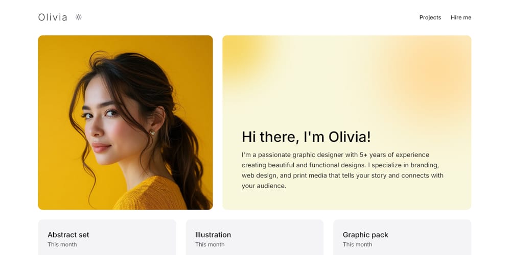 Tailwind CSS  Portfolio Template