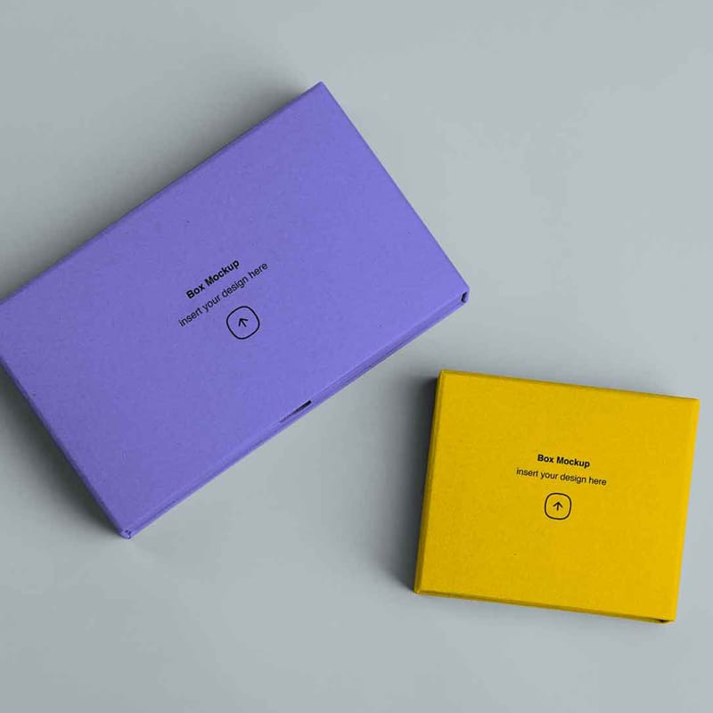Two Mailing Boxes Mockup PSD