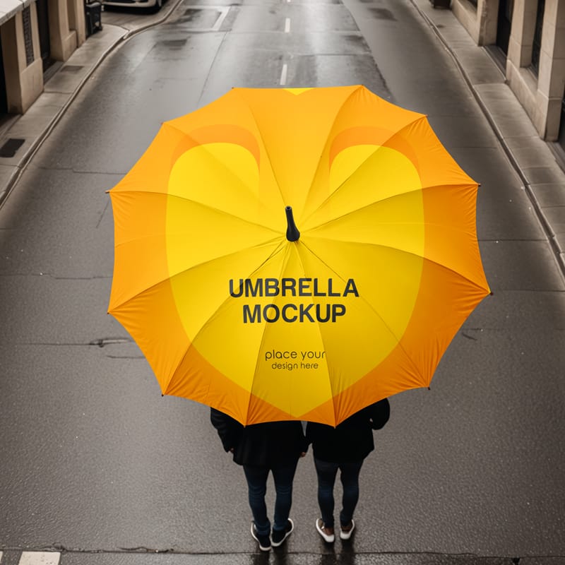 Umbrella Mockup Template PSD
