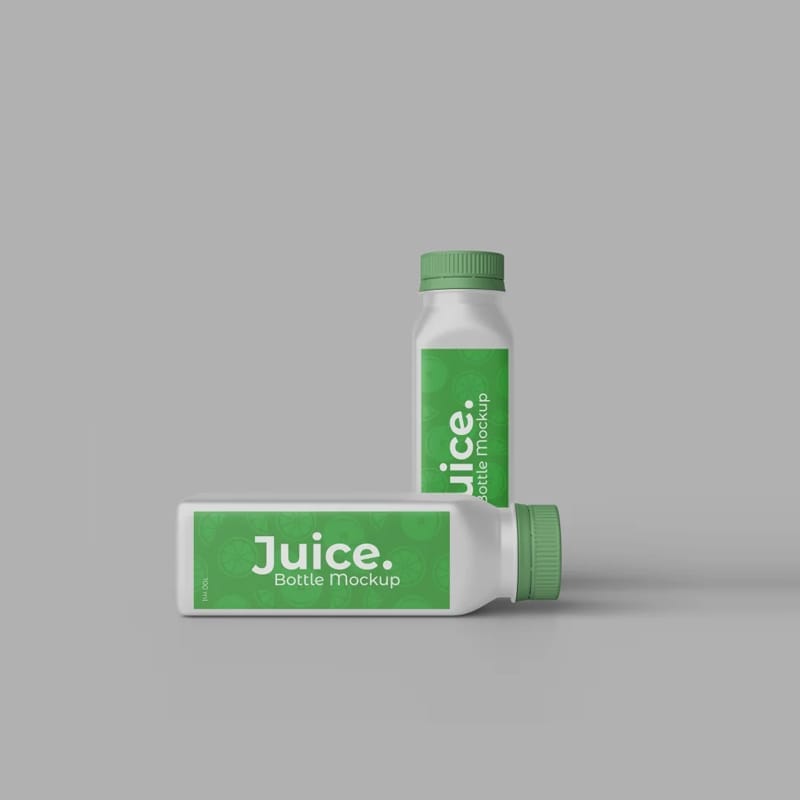 Vertical and Horizontal Bottle Mockup PSD