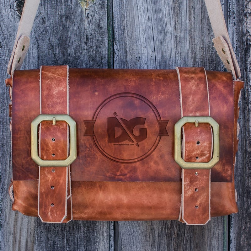 Vintage Leather Bag Logo Mockup PSD